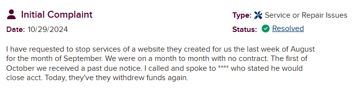 BBB Review - Requested to stop month-to-month service, still charged after account closure confirmation